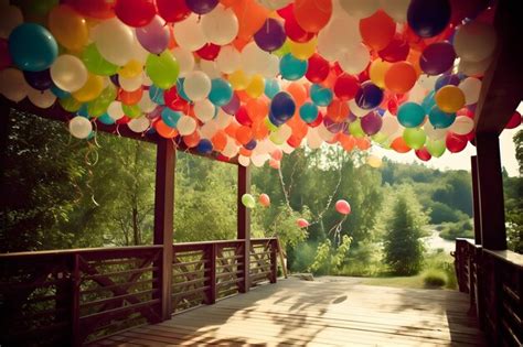 Premium Ai Image Happy Balloons Birthdays And Preweddings Full Of