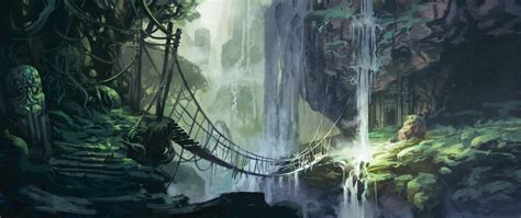 Jungle Bridge By Jastorama On Deviantart Concept Art Matte Painting