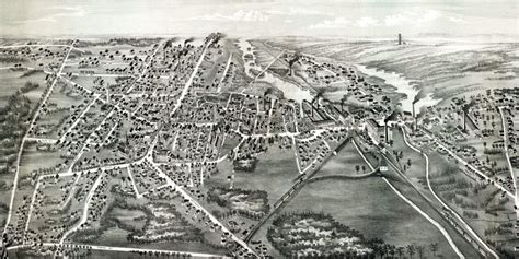 Beautifully Restored Map Of Whitman Ma From 1889 Knowol