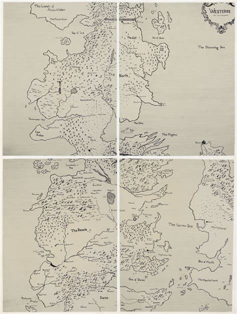 A Song Of Ice And Fire Map Westeros