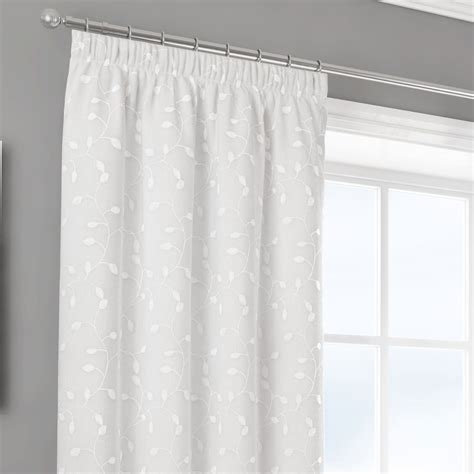 White Lined Voile Pencil Pleat Curtains With Tie Backs Choice Of Sizes