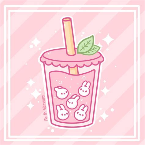 I Thought Id Do A Little Boba Bunny Bubble Tea To Go Along With The