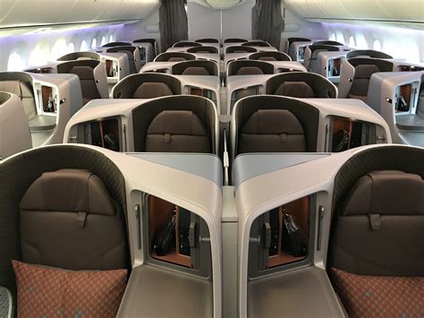 Singapore Airlines Economy Class On Board Of Airbus A350 Stock Photo