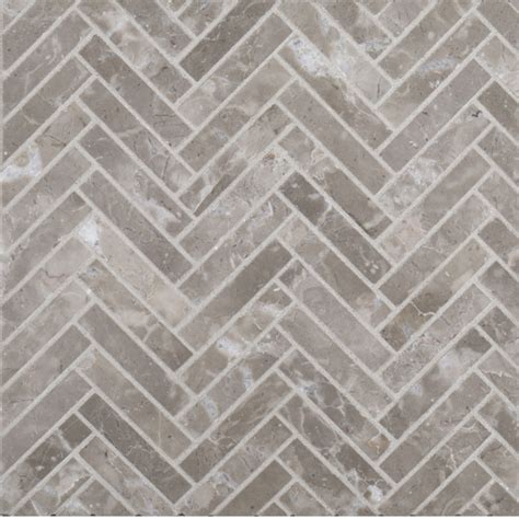 Update your decor with the affordable elegance of msi calacatta cressa herringbone honed tile. 10.875" x 11.375" Natural Stone Herringbone Styx - Grey ...