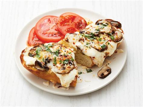 This french bread pizza surely fits the bill!! Three-Cheese French Bread Pizza Recipe | Food Network ...