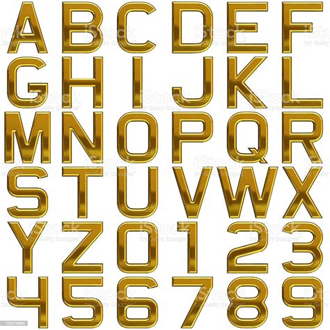 Gold Alphabet Stock Photo - Download Image Now - iStock