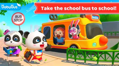 Baby Panda School Bus Kids Cartoon Kids Video Baby Panda Bus Game
