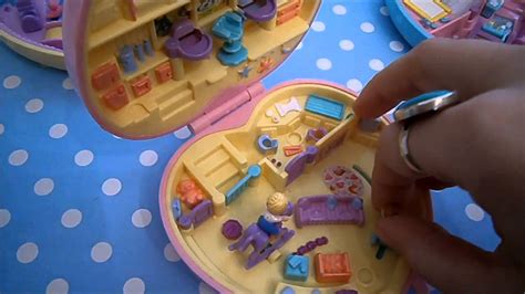Vintage Polly Pocket Collection Baby Sitting Sets And Two Baby Lockets
