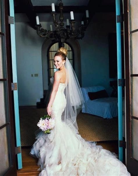 Hilary Duff Wedding Day Celebrity Wedding Dresses Celebrity Bride
