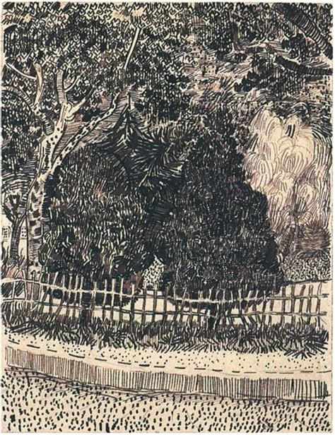 Vincent van gogh pink peach tree counted cross stitch pattern | etsy. Vincent van Gogh Public Garden with Fence | Artist van ...