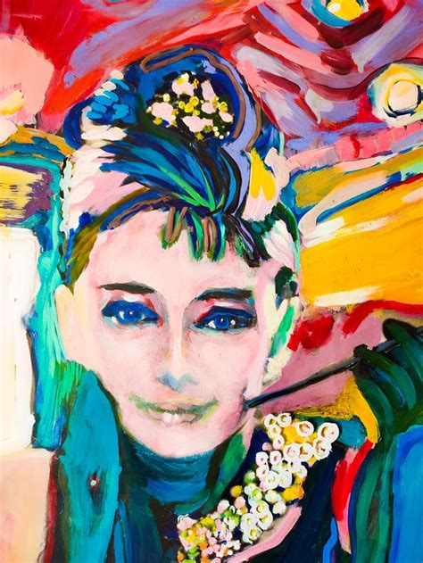 Audrey Hepburn I Believe In Pink Series No1 Painting By Göknil
