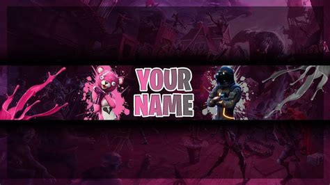 Free New Fortnite Banner Template Youtube Banner Photoshop Youtube