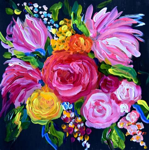 Carolyn Schultz Abstract Flower Painting Abstract Flower Painting