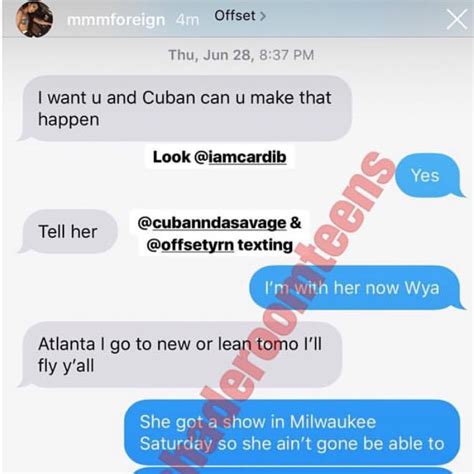 Former Friend Of Cuban Doll Leaks Texts Of Offset Trying To Set Up
