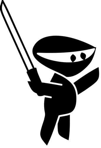 Ninja Character Silhouette Vector Image Public Domain Vectors