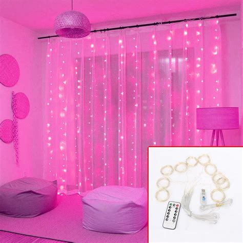 300 Led Window Curtain Lights 8 Modes Fairy Lights With Remote Copper
