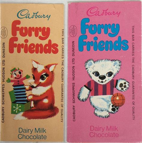 1970s Cadbury Furry Friends Wrappers Childhood Memories 70s Vintage
