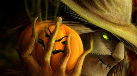 Spooky Scarecrow With Pumpkin Hd Halloween Wallpapers Hd Wallpapers