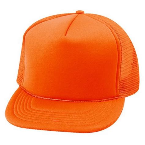 Mg Mens Trucker Summer Mesh Baseball Snapback Cap Hat Neon Orange