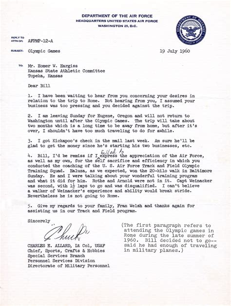 Examples Of Letter Of Appreciation For The Air Force