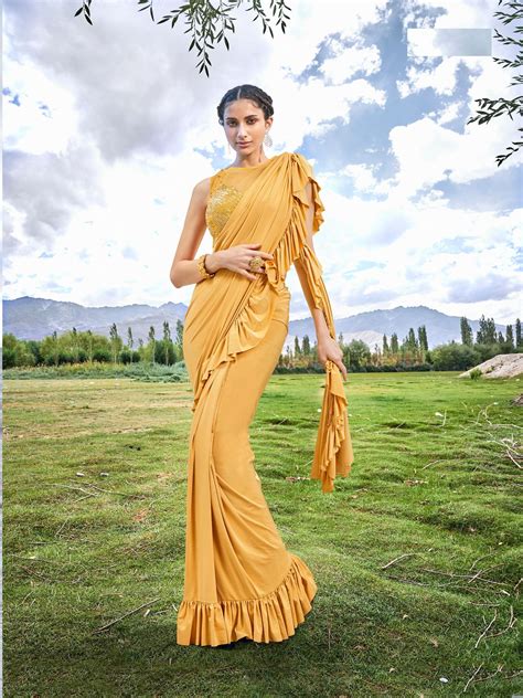 Buy Indian Ruffle Party Wear Saree In Uk Usa And Canada