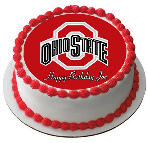 Ohio State Buckeyes Edible Cake Topper Or Cupcake Topper Decor
