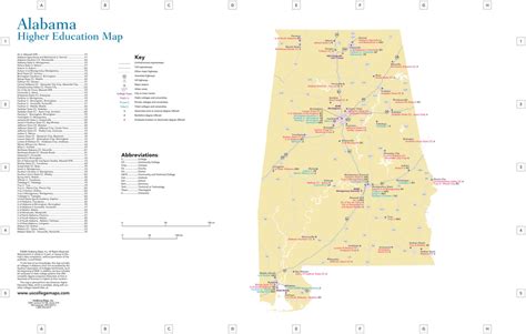 Us Colleges And Universities By State 11 X 17 Laminated Hedberg Maps