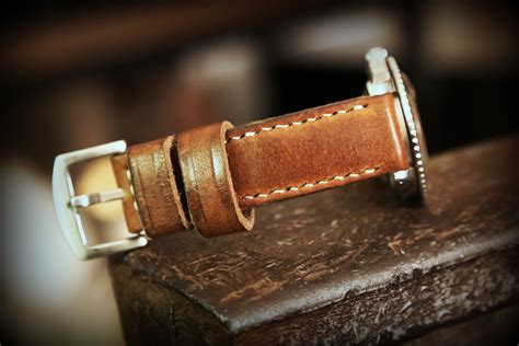 Hand Stitched And Burnished Vintage Watches Watch Strap Leather Watch