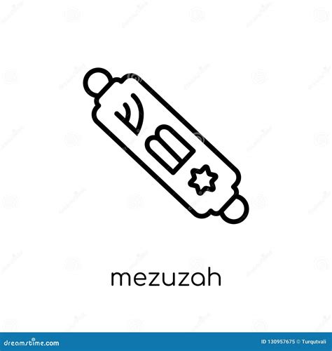 Mezuzah Icon Trendy Modern Flat Linear Vector Mezuzah Icon On W Stock