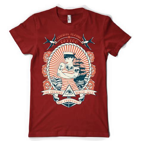 The cross is one of the oldest symbols and its symbolic meaning changed throughout the ages. Sailor Classic Tattoo T shirt design | Tshirt-Factory