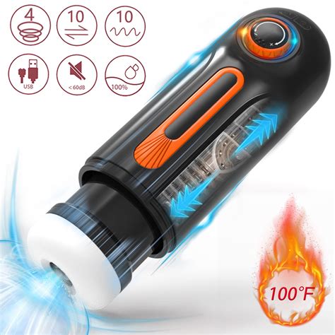 Ayiyun 4 In 1 Automatic Male Masturbators Sex Toys For Men With 10 Thrusting And 10 Vibrating And 4
