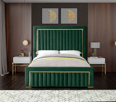 Meridian Dolce Green King Size Bed Dolce Bed Headboard Design Velvet