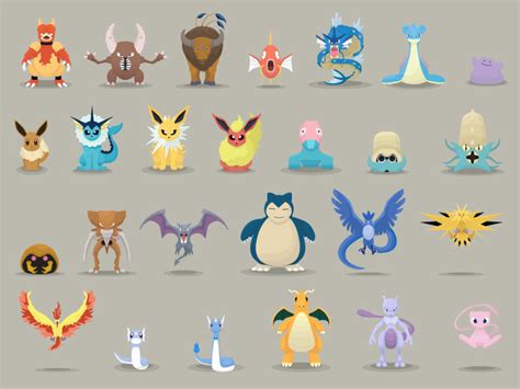 Pokemon Designs 126 151 By Micah Gomes On Dribbble