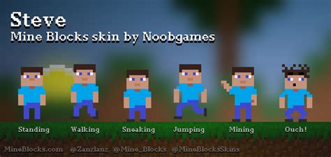 Mine Blocks Steve Skin By Noobgames