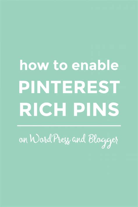 How To Set Up Pinterest Rich Pins On Your Blog Elan Creative Co