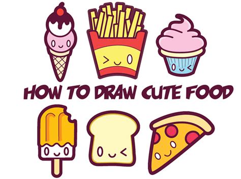How To Draw A Cute Kawaii Piece Of Cake With A Face On It
