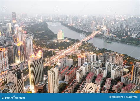Night View Of Nanning City Guangxi Province China Editorial Stock