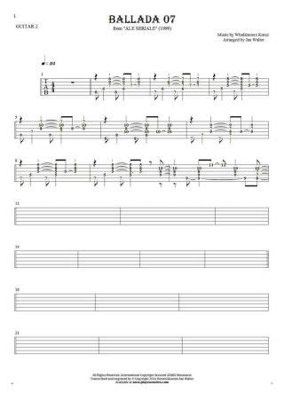 Bedava kitaplar mobi, epub, pdf formatında. Ballada 07 - Tablature (rhythm values) for guitar solo ...