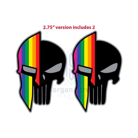 Spartan Punisher Pride Die Cut Vinyl Decal Sticker Etsy