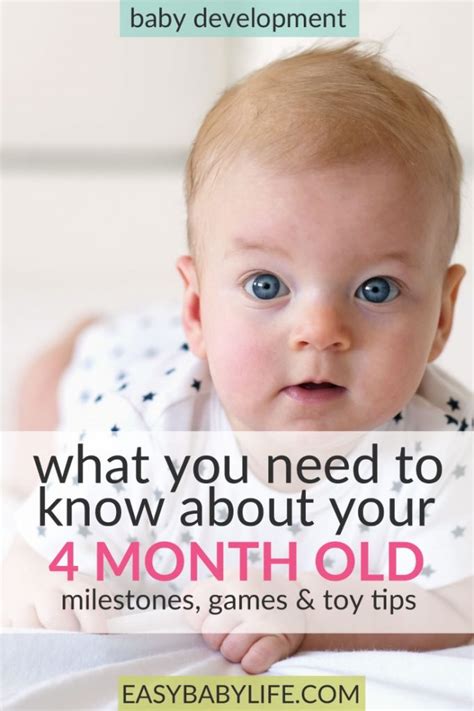 4 Month Old Baby Development Milestones Activities Toys