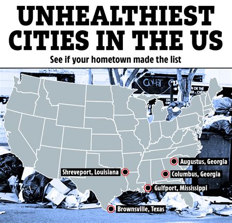 Shocking Study Maps Unhealthiest Cities In The Us See If Your