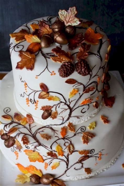 Before decorating a sheet cake, it's important to smooth out the top portion as much as possible. 35+ Beautiful Wedding Fall Cake Decorations For Your ...