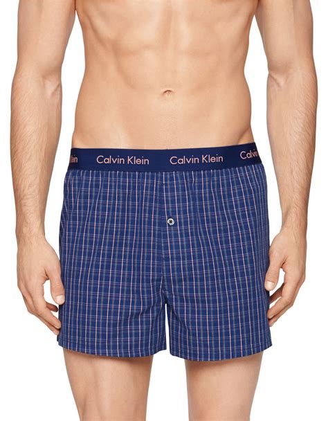 Calvin Klein Slim Fit Boxer Shorts In Blue For Men Lyst