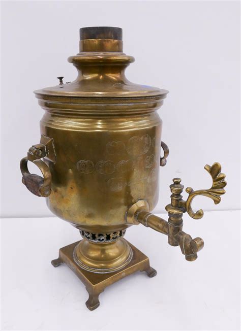 Antique Russian Brass Samovar 16 Mba Seattle Auction
