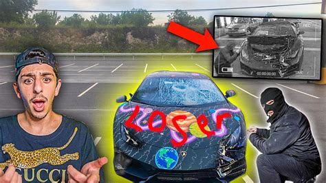 Hater Destroys Faze Rugs Lamborghini Caught On Camera Youtube
