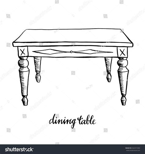 Table Cafe Dining Table Wood Table Table Presentation Table Sketch