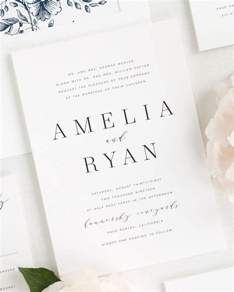 Representing new beginnings and hope, this beach wedding invite is prettified with a wonderful horizon of blue watercolors. Modern - Wedding Invitations