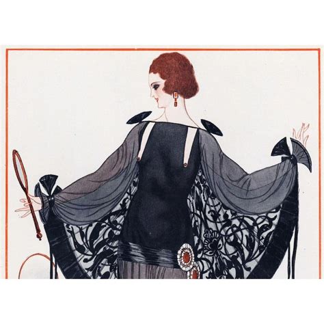 Matted 1920s Art Deco Fashion Dress Print Yoshagraphics Ruby Lane