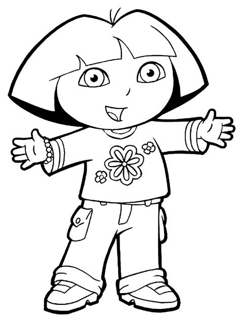 Desenho De Dora Saltando De Felicidade Para Colorir Tudodesenhos Porn