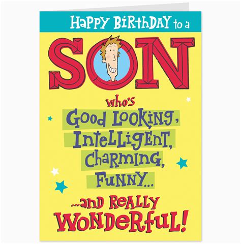 Birthday Card For Son Free Printable Birthdaybuzz